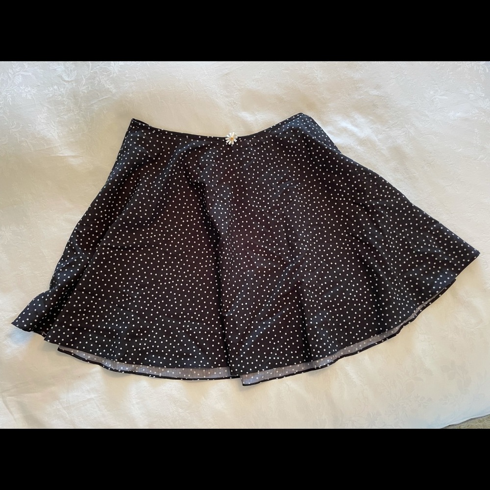 Solid and striped polka dot skirt - small